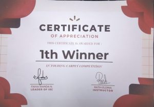 sertifikat folding carpet